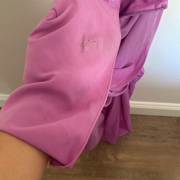 Halston Heritage Orchid Purple Cut Out High Neck Tie Open Back Maxi Gown Dress - Picture 10 of 10